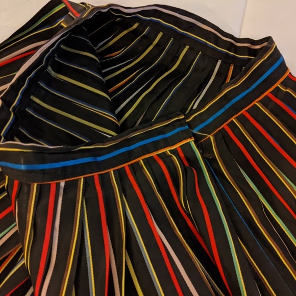 Very Full Striped Taffeta Party Skirt - Picture 3 of 4